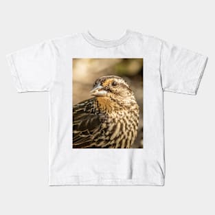 Sparrow with a Seed Photograph Kids T-Shirt